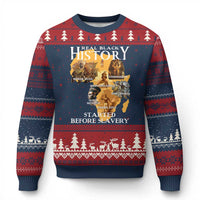 Black History Ugly Christmas Sweater Didnt Start With Slavery - Wonder Print Shop