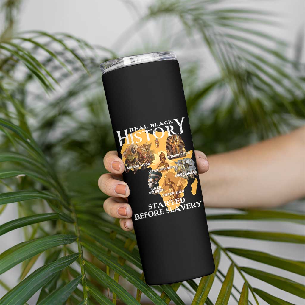 Black History Skinny Tumbler Didnt Start With Slavery - Wonder Print Shop