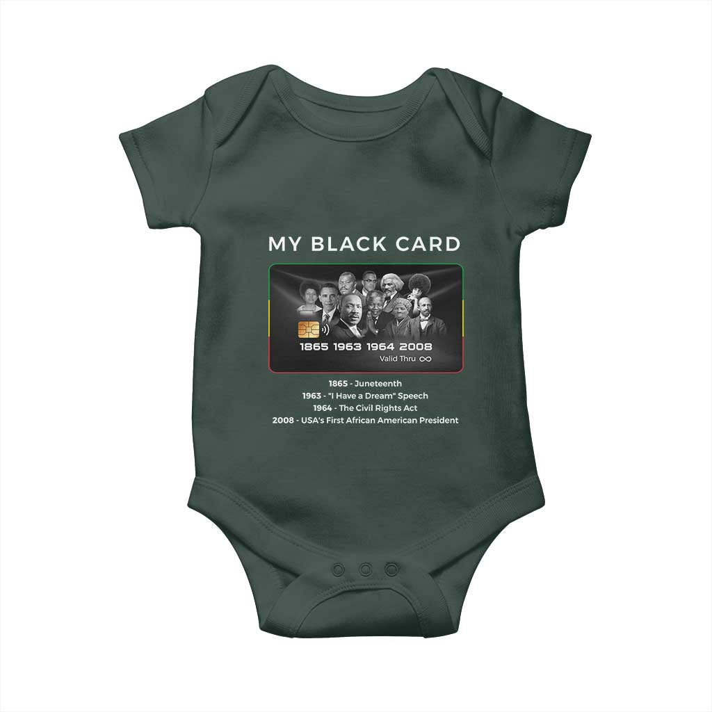 My Black Card Baby Onesie African American Civil Rights Leaders Black History TS10