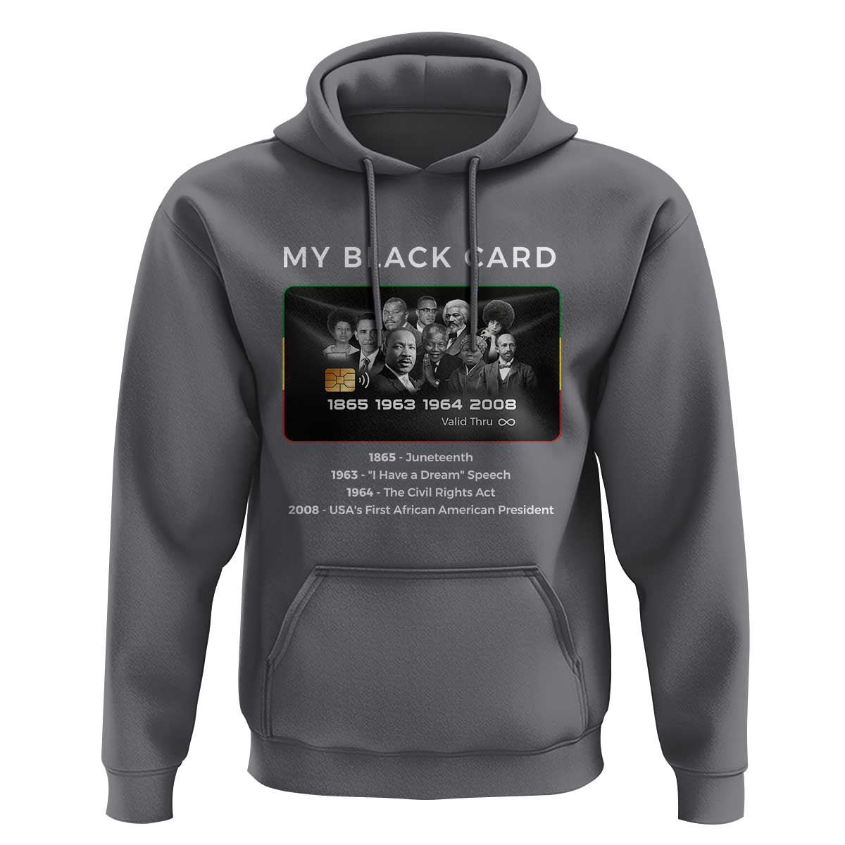 My Black Card Hoodie African American Civil Rights Leaders Black History TS10