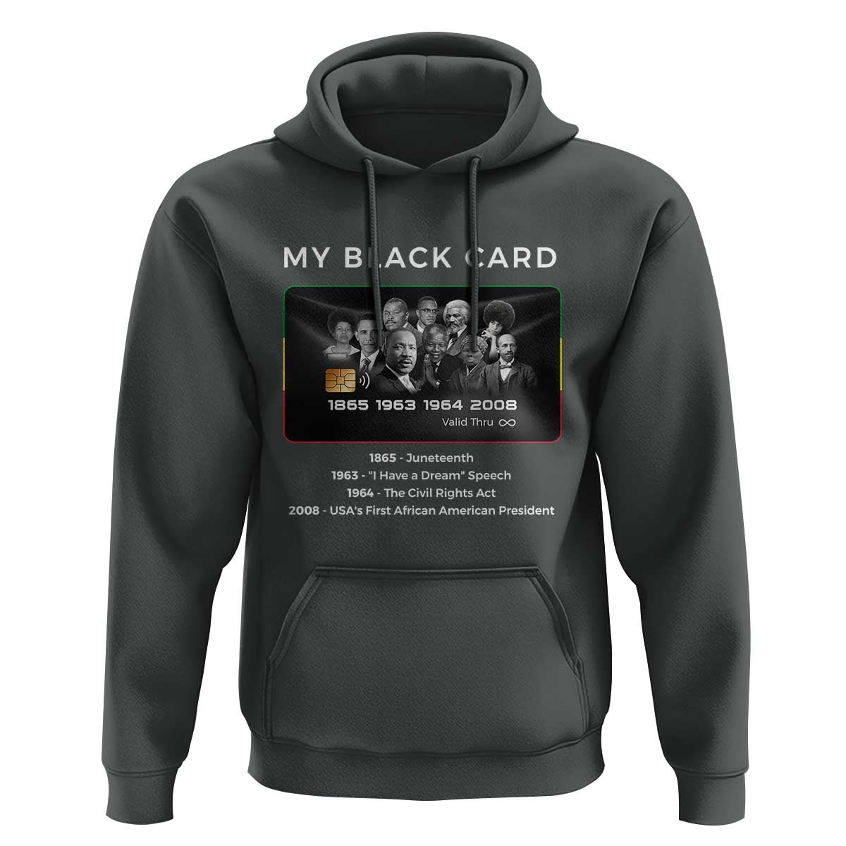 My Black Card Hoodie African American Civil Rights Leaders Black History TS10