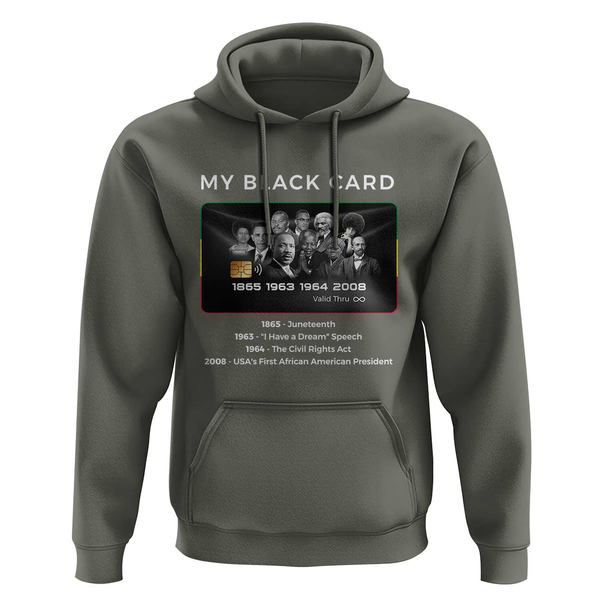 My Black Card Hoodie African American Civil Rights Leaders Black History TS10