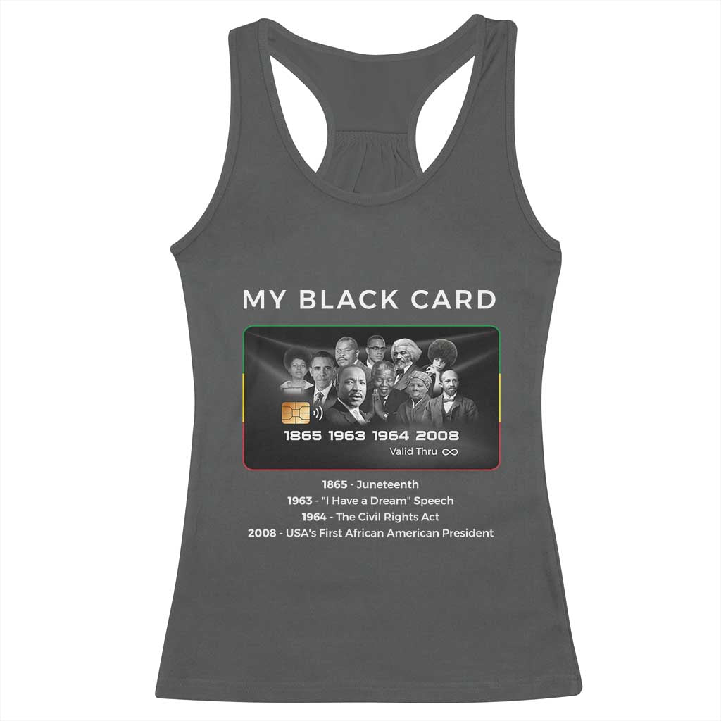 My Black Card Racerback Tank Top African American Civil Rights Leaders Black History TS10