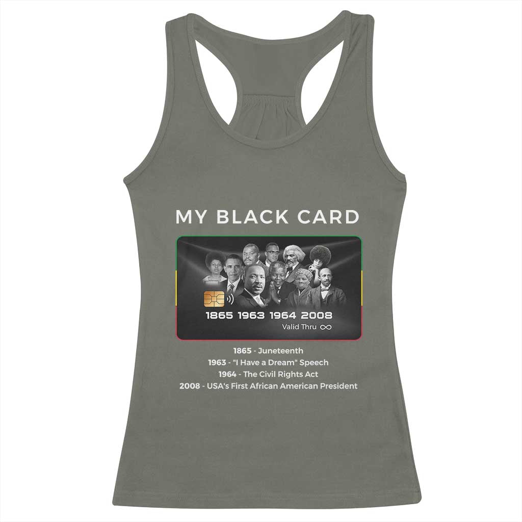 My Black Card Racerback Tank Top African American Civil Rights Leaders Black History TS10