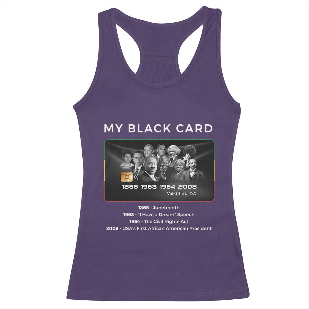 My Black Card Racerback Tank Top African American Civil Rights Leaders Black History TS10