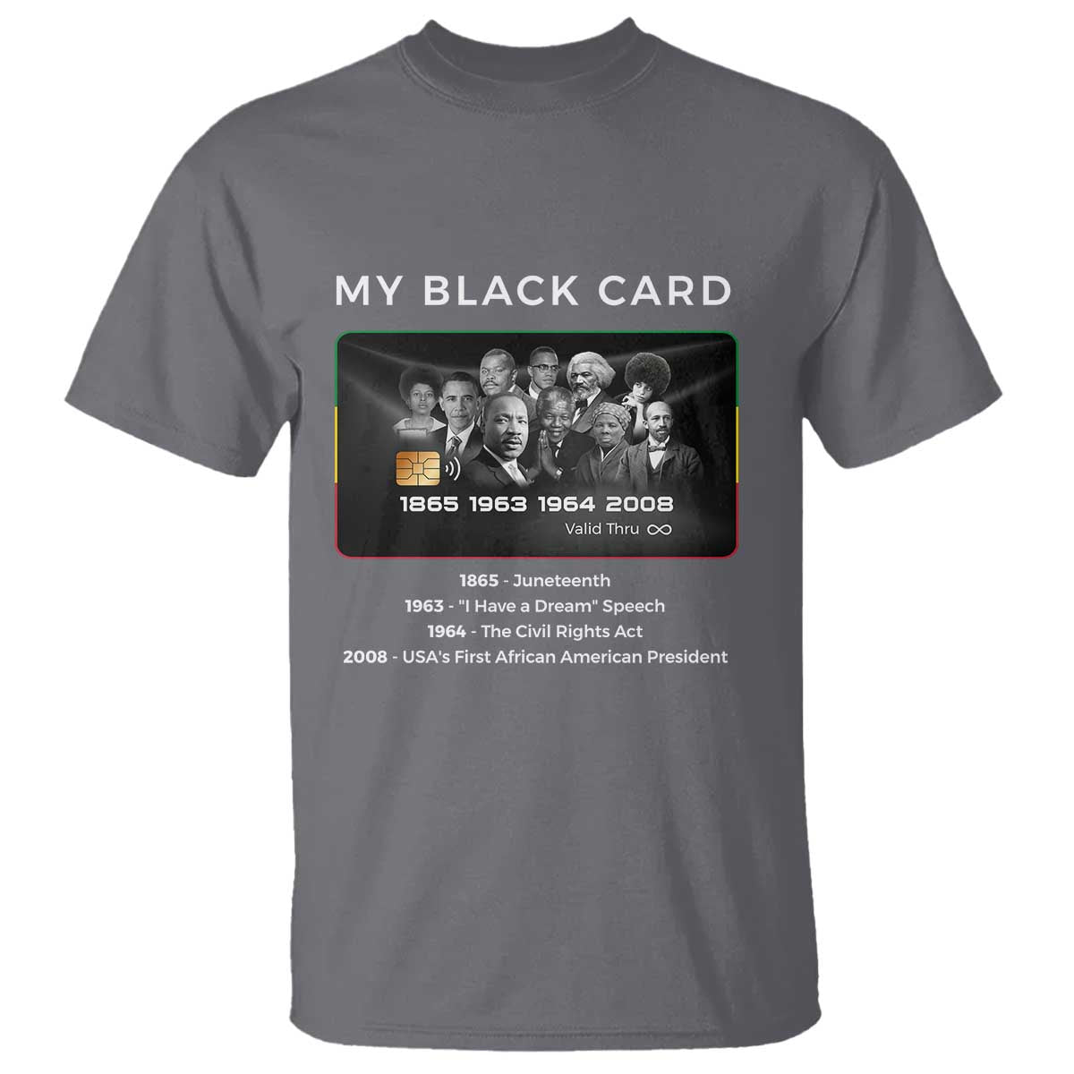 My Black Card T Shirt African American Civil Rights Leaders Black History TS10