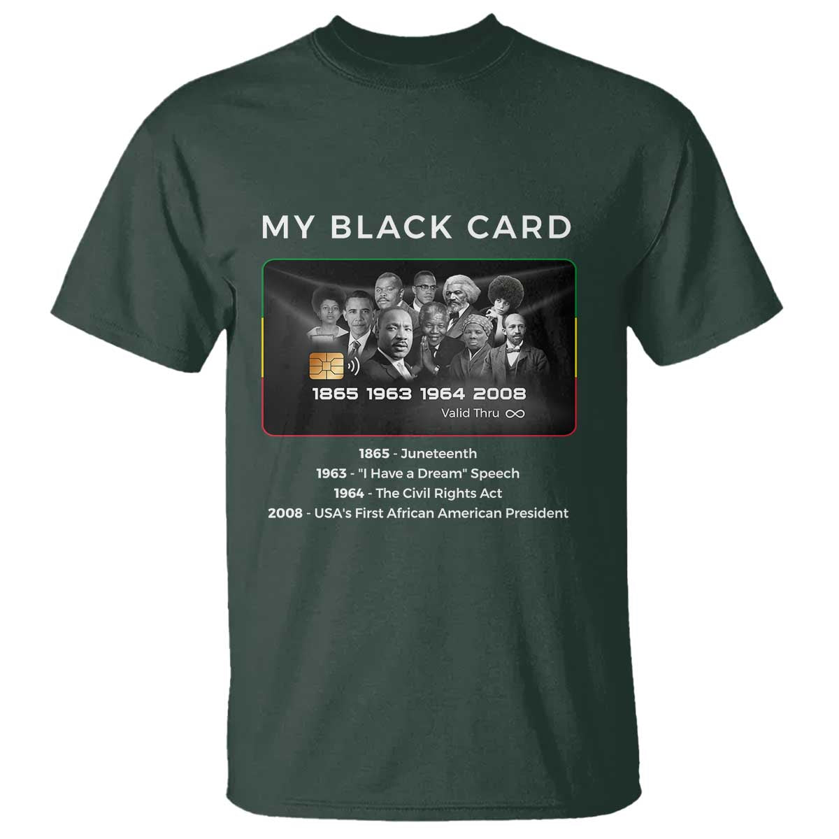My Black Card T Shirt African American Civil Rights Leaders Black History TS10
