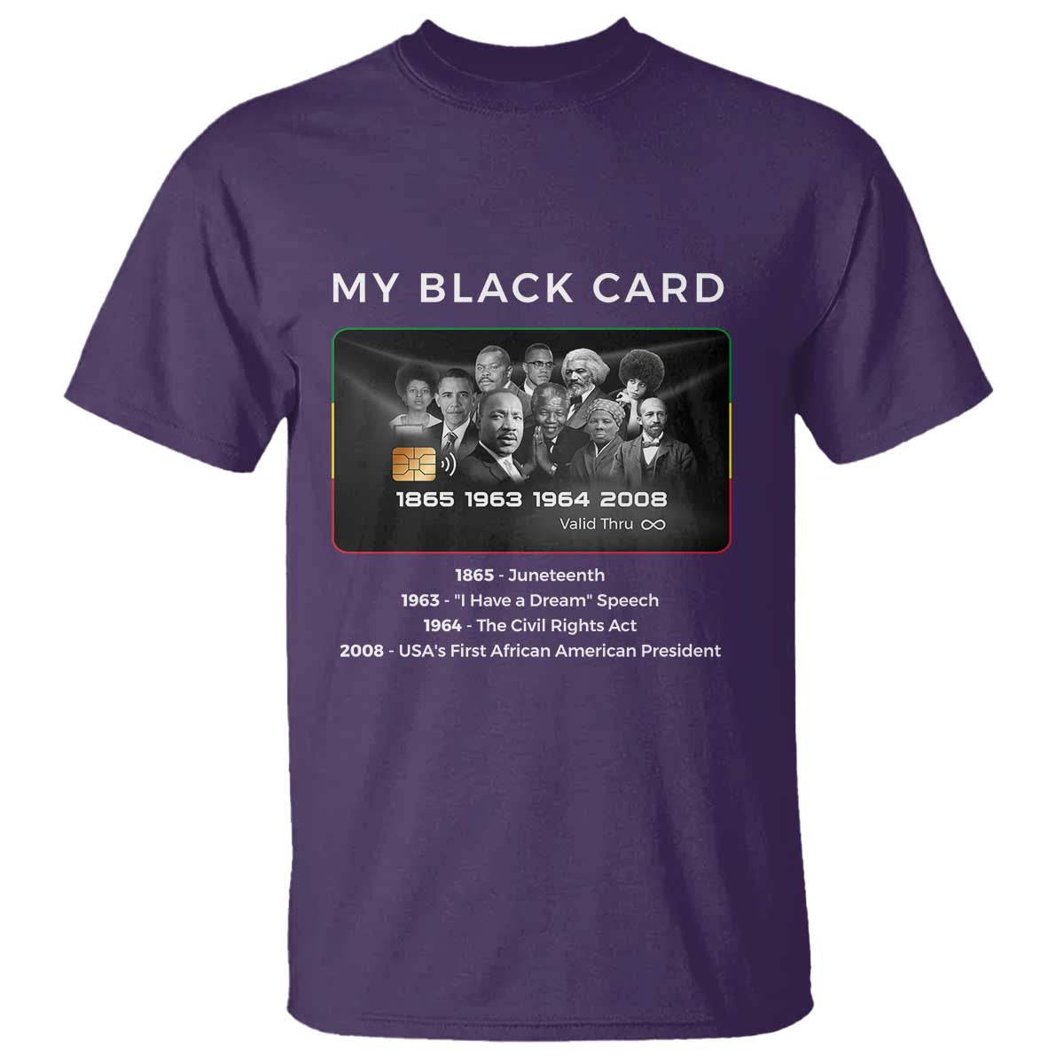My Black Card T Shirt African American Civil Rights Leaders Black History TS10