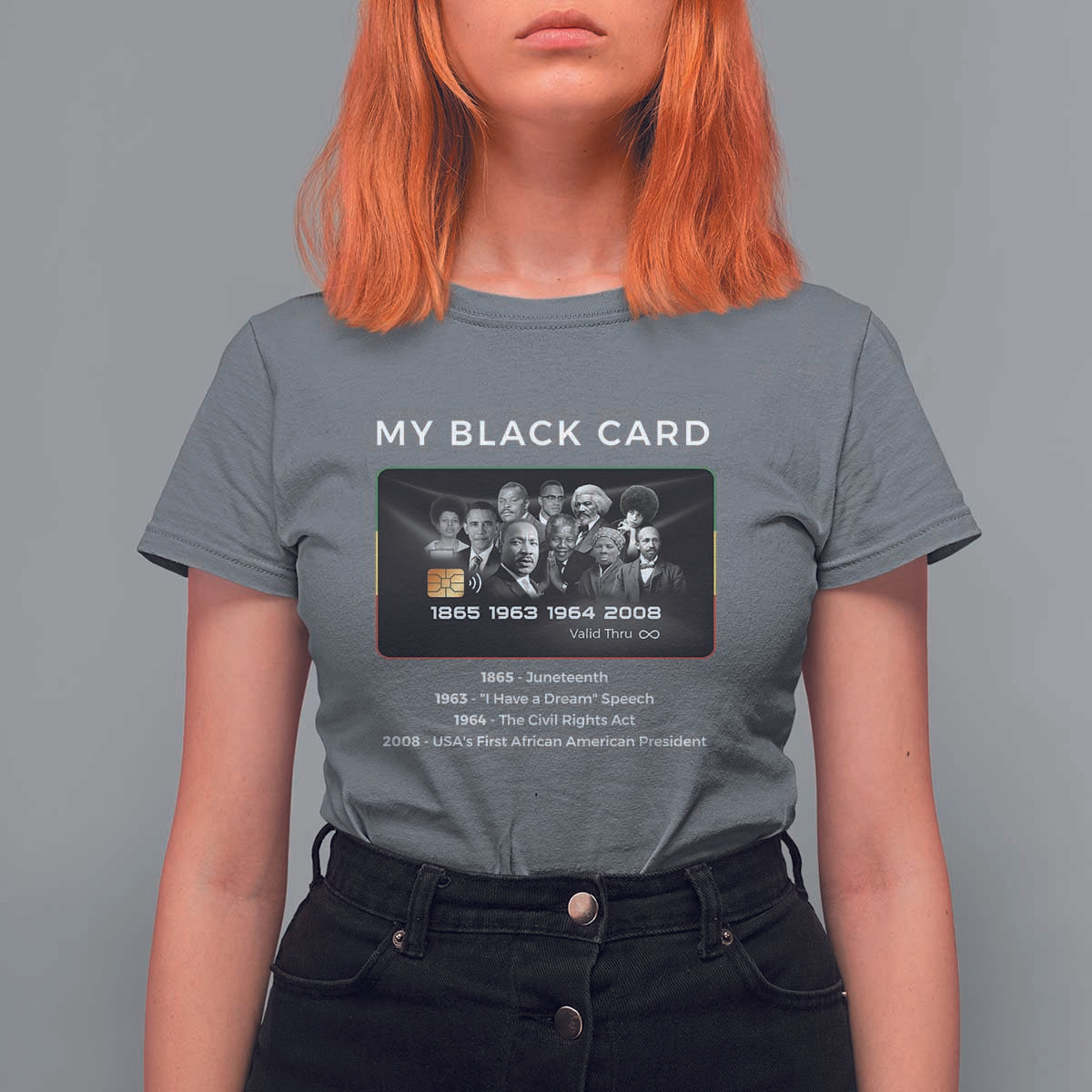 My Black Card T Shirt For Women African American Civil Rights Leaders Black History TS10