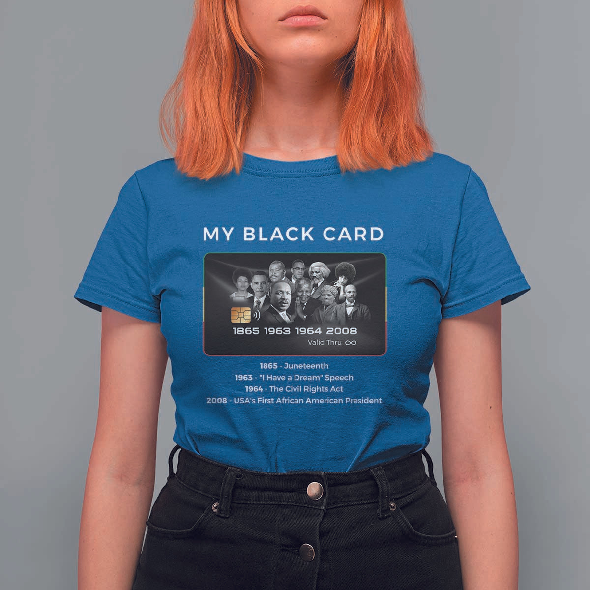 My Black Card T Shirt For Women African American Civil Rights Leaders Black History TS10