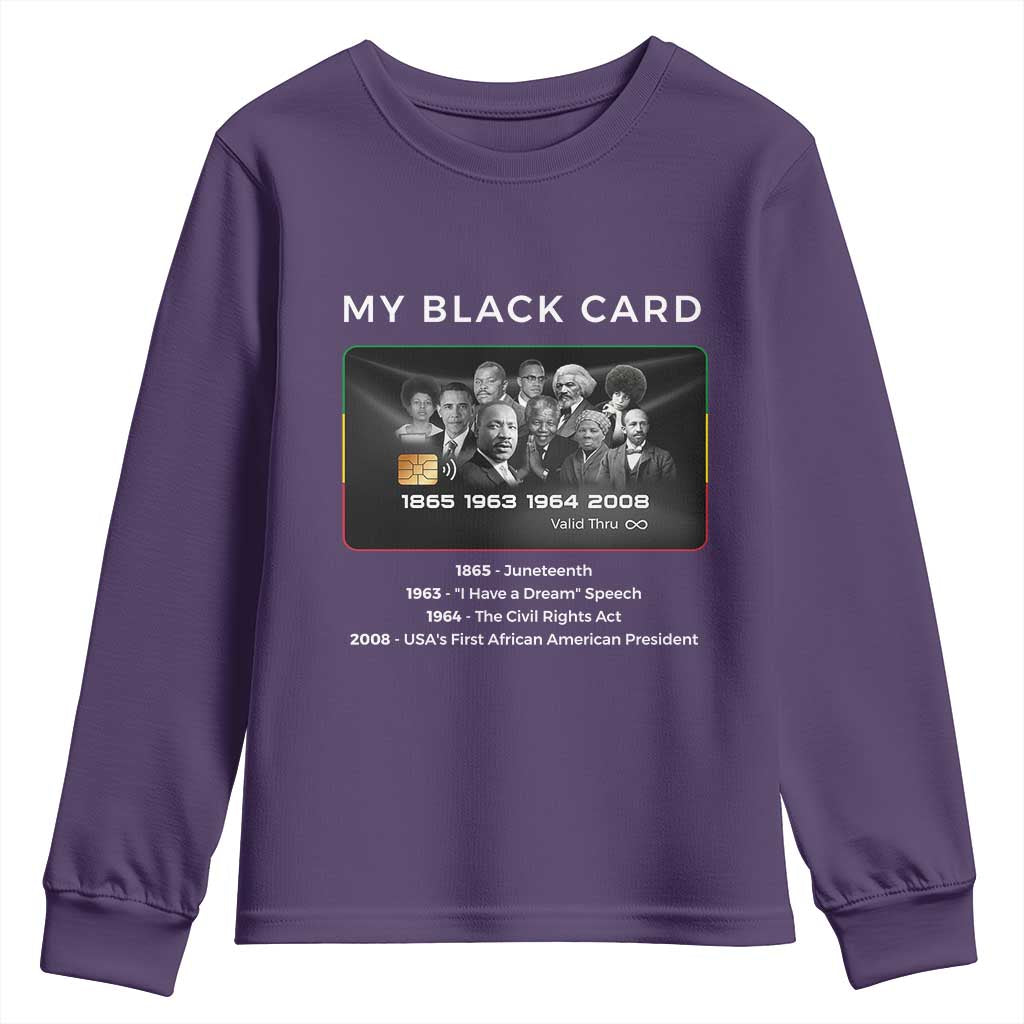 My Black Card Youth Sweatshirt African American Civil Rights Leaders Black History TS10
