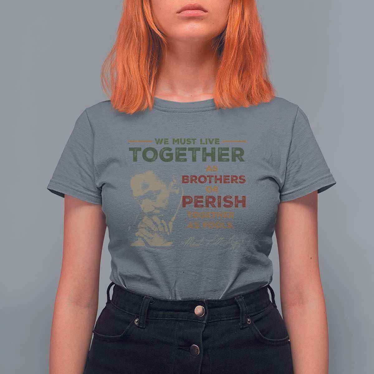 Martin Luther King Jr. T Shirt For Women Live Together MLK Day Black History Month