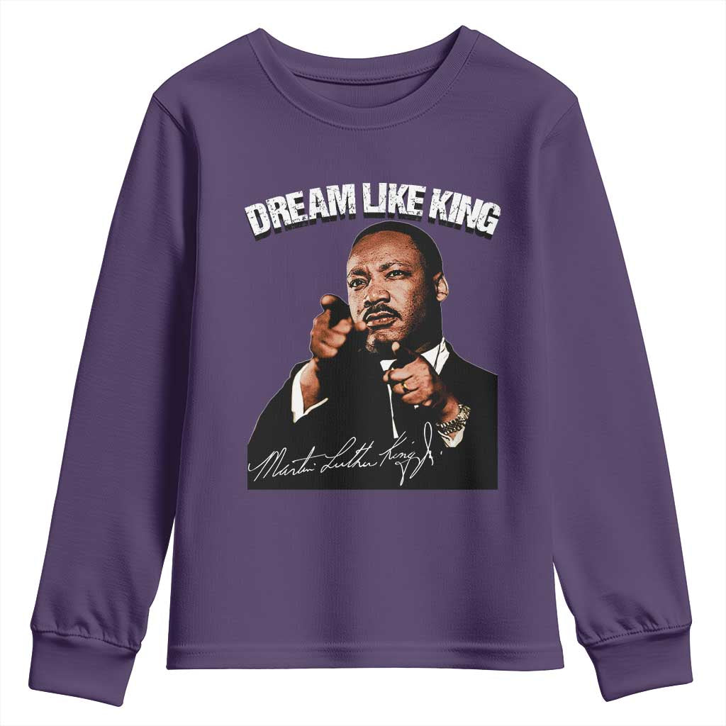 Martin Luther King Jr. Youth Sweatshirt Dream Like King MLK Day Black History Month