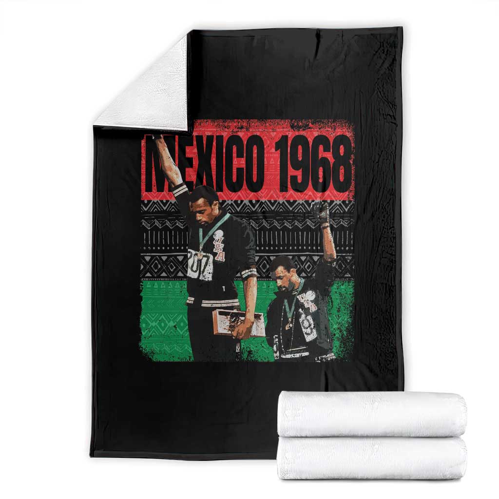Black Power Salute 1968 Throw Blanket Black History Month Civil Rights Movement - Wonder Print Shop