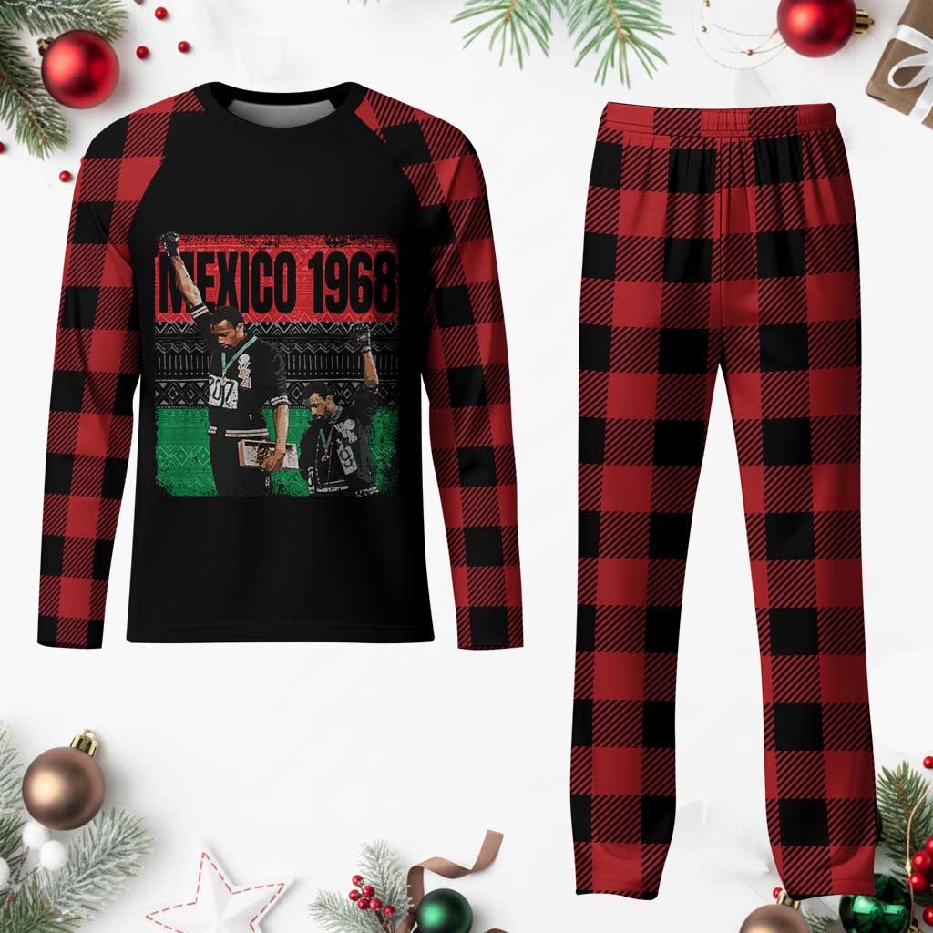 Black Power Salute 1968 Plaid Pajama Set Black History Month Civil Rights Movement - Wonder Print Shop