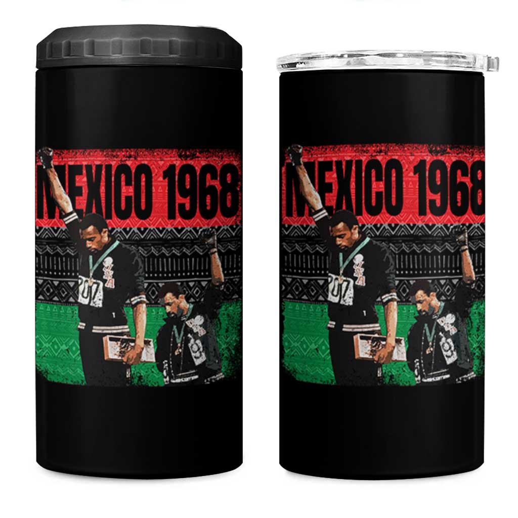 Black Power Salute 1968 4 in 1 Can Cooler Tumbler Black History Month Civil Rights Movement - Wonder Print Shop
