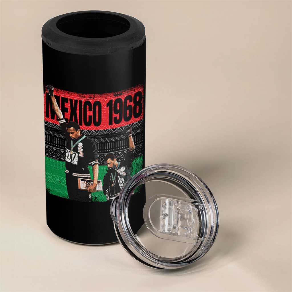 Black Power Salute 1968 4 in 1 Can Cooler Tumbler Black History Month Civil Rights Movement - Wonder Print Shop