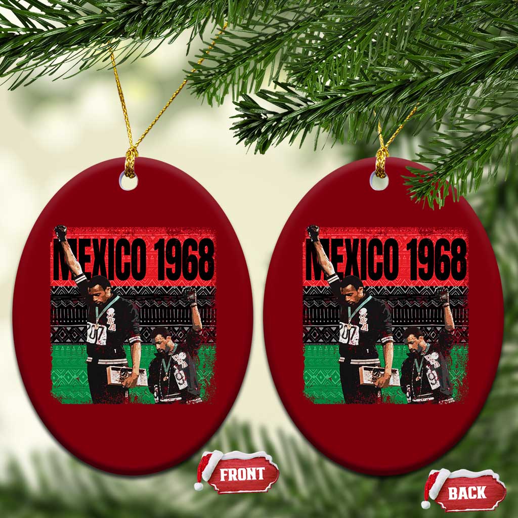Black Power Salute 1968 Ceramic Ornament Black History Month Civil Rights Movement - Wonder Print Shop