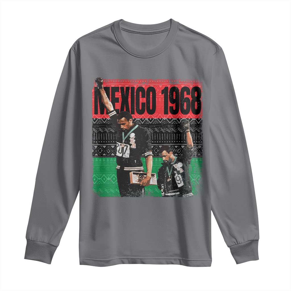 Black Power Salute 1968 Long Sleeve Shirt Black History Month Civil Rights Movement - Wonder Print Shop