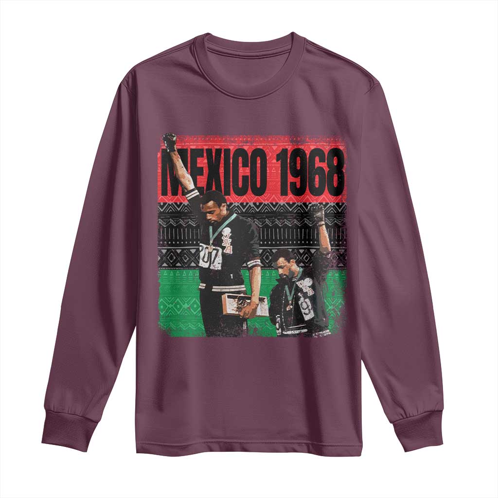 Black Power Salute 1968 Long Sleeve Shirt Black History Month Civil Rights Movement - Wonder Print Shop