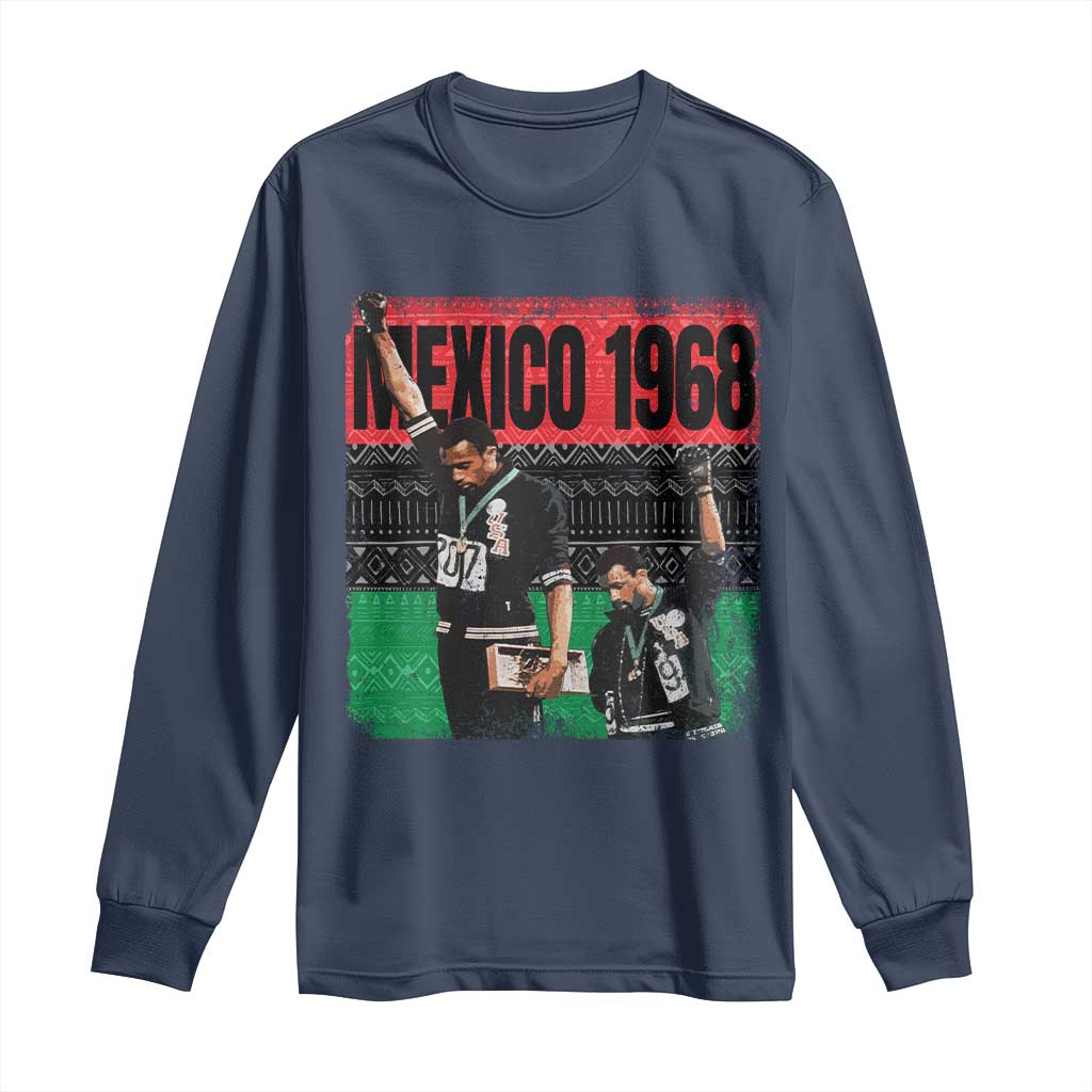 Black Power Salute 1968 Long Sleeve Shirt Black History Month Civil Rights Movement - Wonder Print Shop