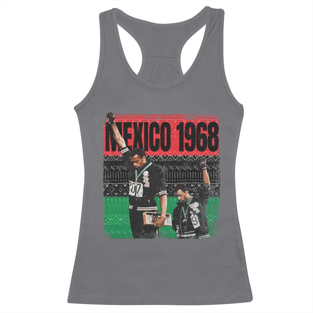 Black Power Salute 1968 Racerback Tank Top Black History Month Civil Rights Movement - Wonder Print Shop