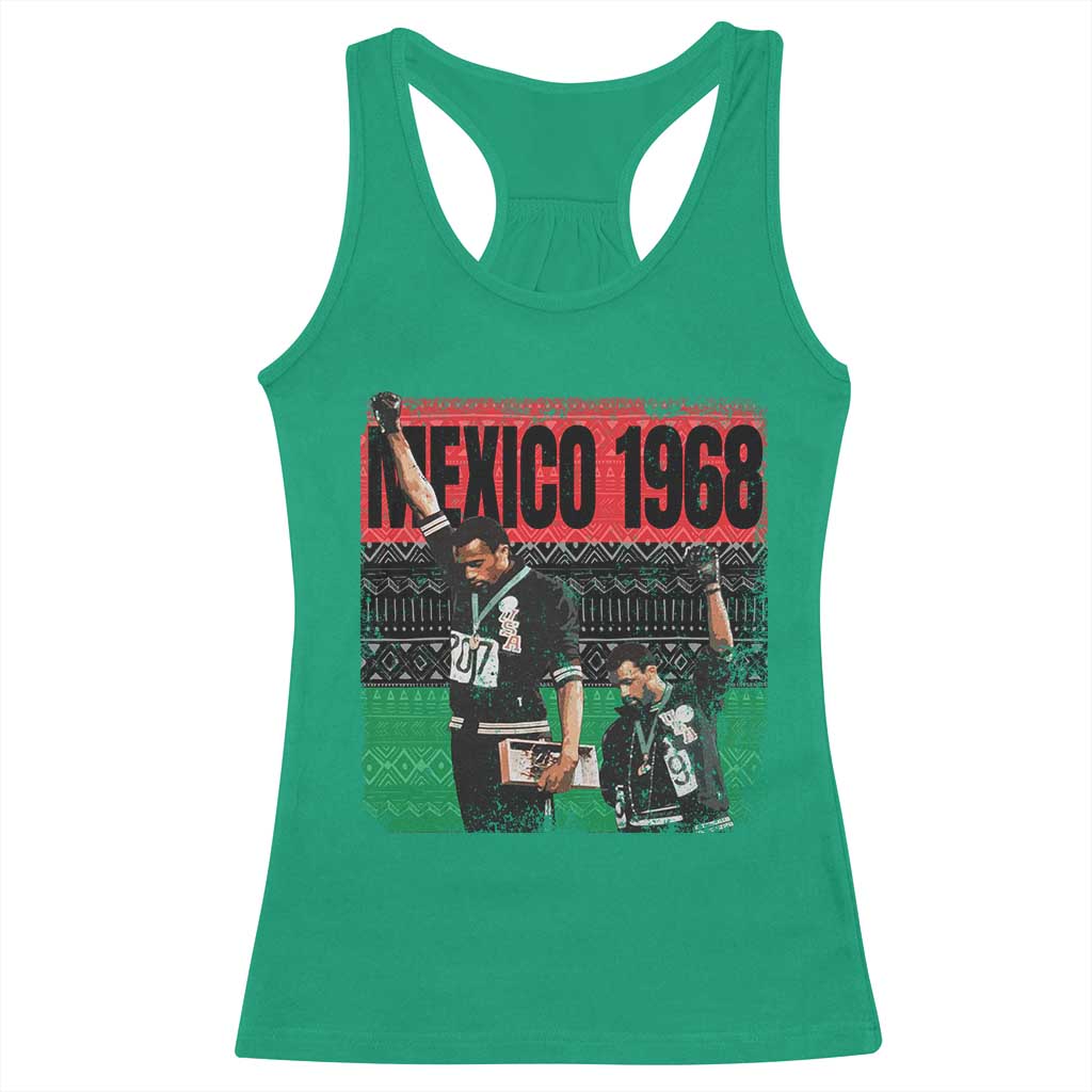 Black Power Salute 1968 Racerback Tank Top Black History Month Civil Rights Movement - Wonder Print Shop