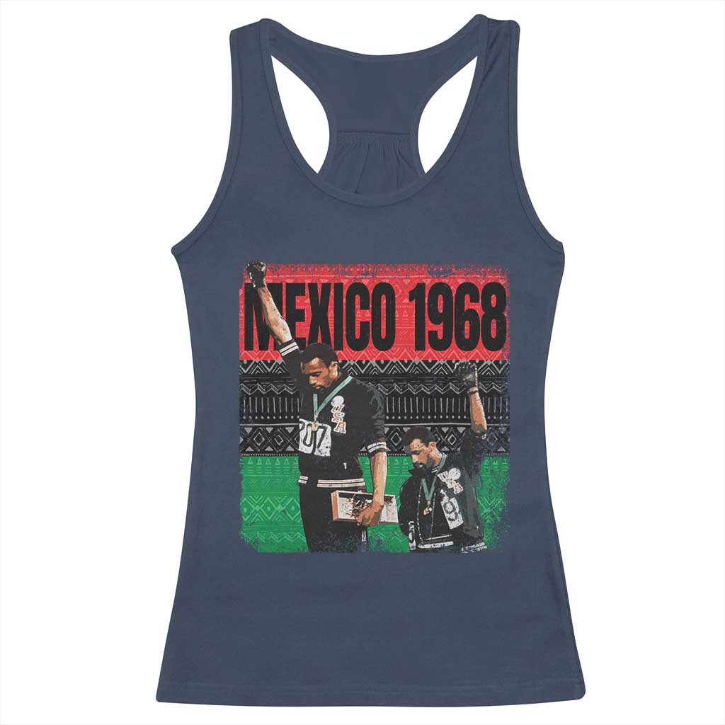 Black Power Salute 1968 Racerback Tank Top Black History Month Civil Rights Movement - Wonder Print Shop