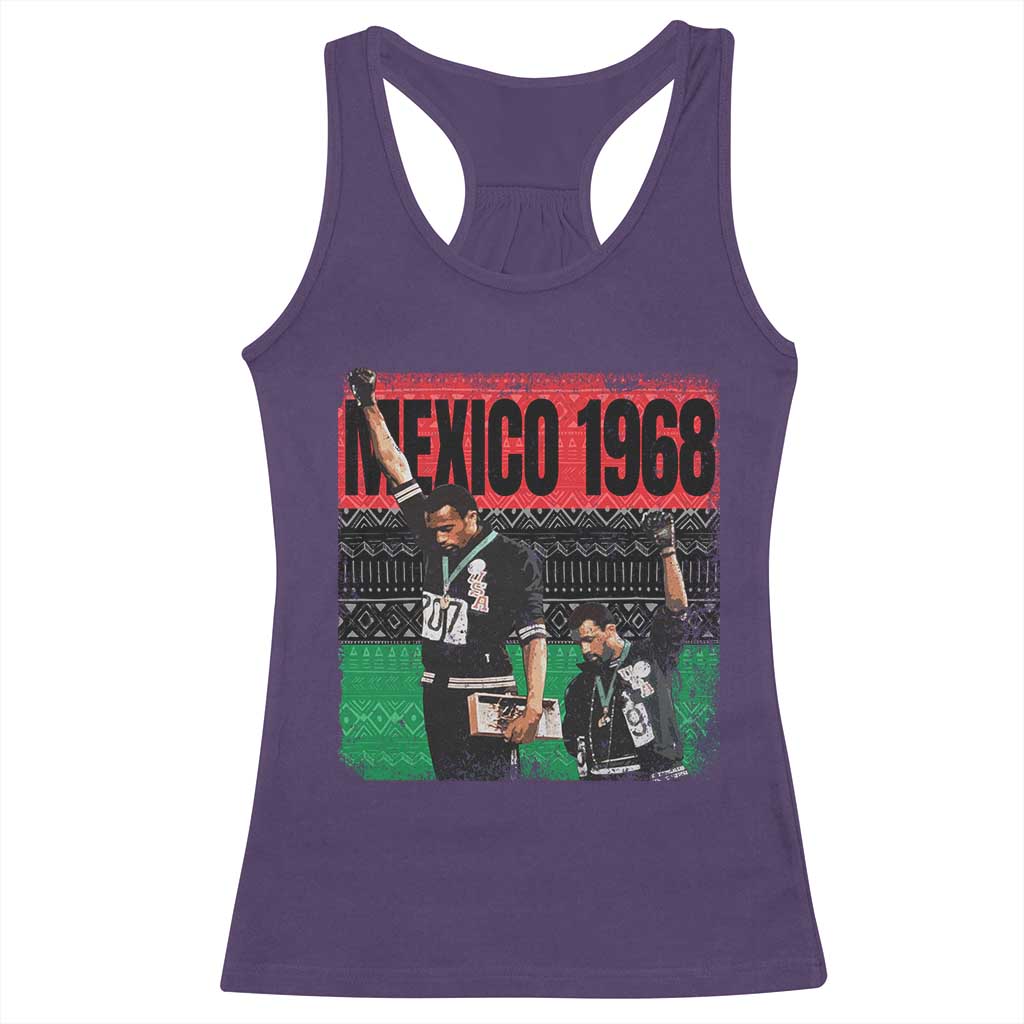 Black Power Salute 1968 Racerback Tank Top Black History Month Civil Rights Movement - Wonder Print Shop