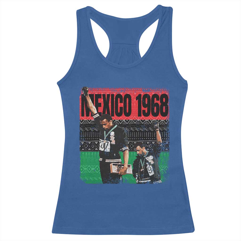 Black Power Salute 1968 Racerback Tank Top Black History Month Civil Rights Movement - Wonder Print Shop