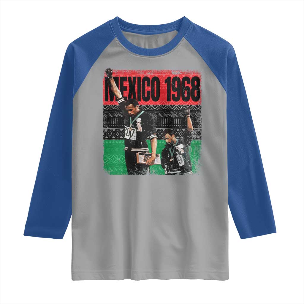 Black Power Salute 1968 Raglan Shirt Black History Month Civil Rights Movement - Wonder Print Shop