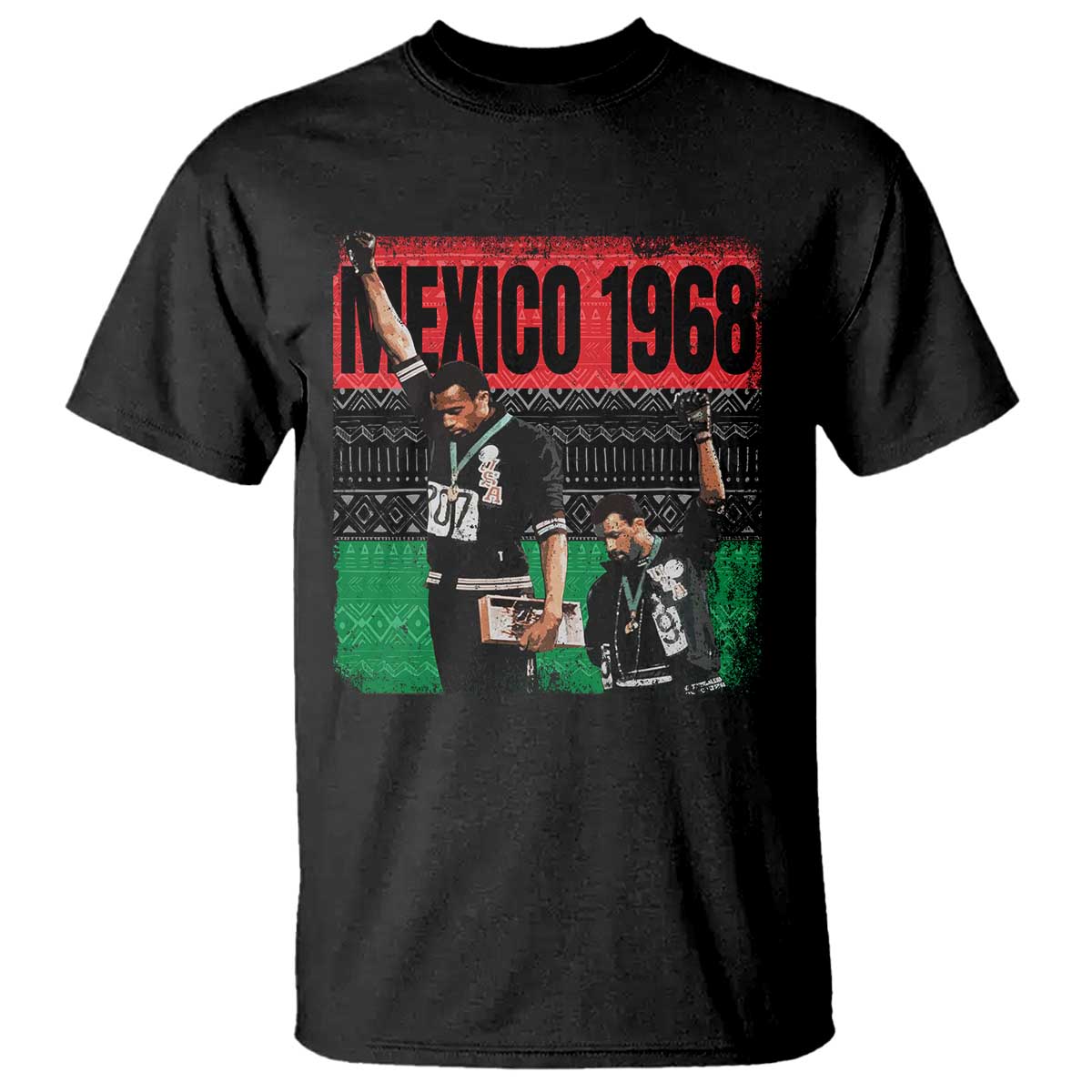 Black Power Salute 1968 T Shirt Black History Month Civil Rights Movement - Wonder Print Shop
