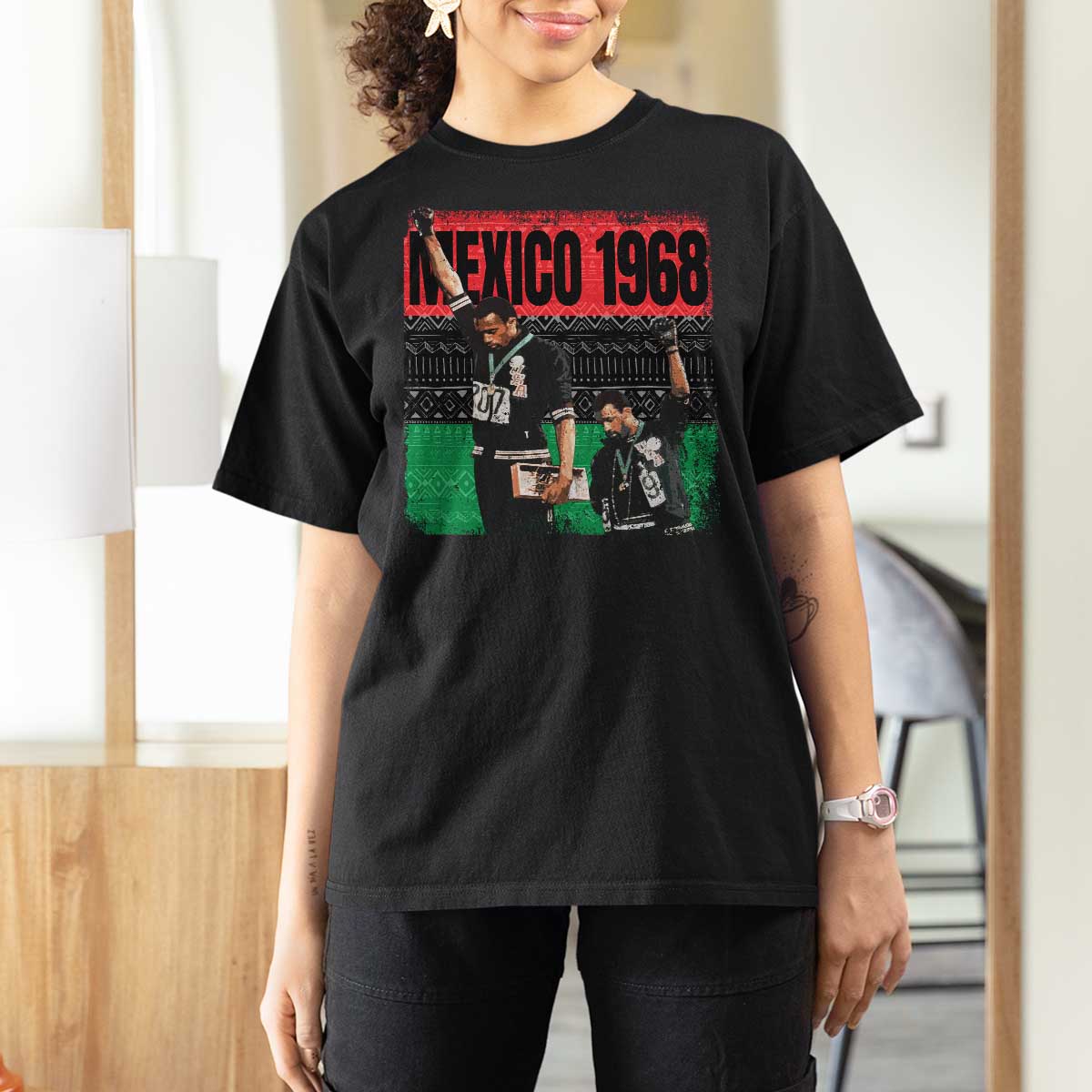 Black Power Salute 1968 T Shirt For Women Black History Month Civil Rights Movement - Wonder Print Shop