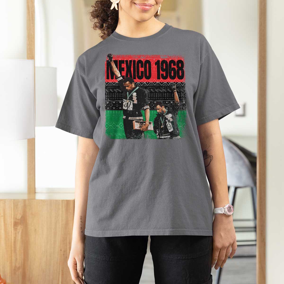 Black Power Salute 1968 T Shirt For Women Black History Month Civil Rights Movement - Wonder Print Shop