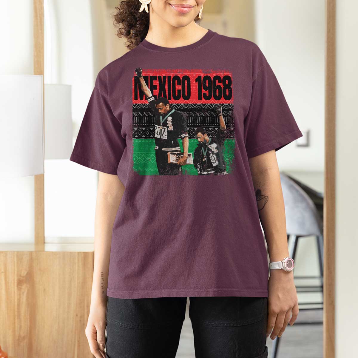 Black Power Salute 1968 T Shirt For Women Black History Month Civil Rights Movement - Wonder Print Shop