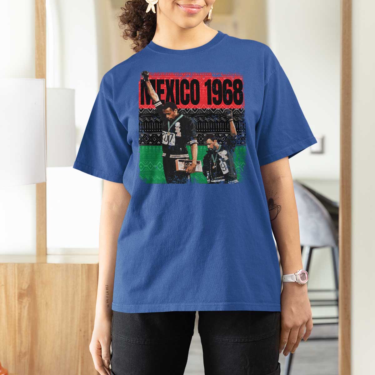 Black Power Salute 1968 T Shirt For Women Black History Month Civil Rights Movement - Wonder Print Shop