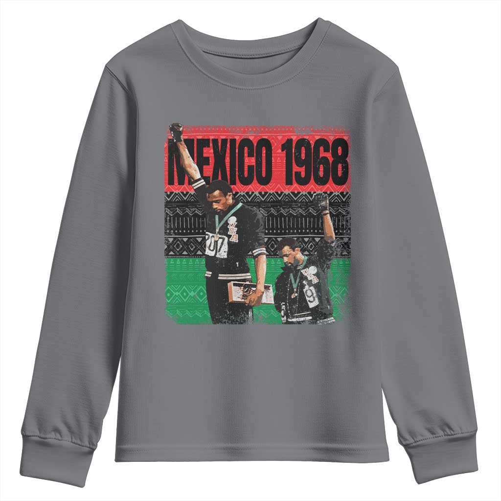 Black Power Salute 1968 Youth Sweatshirt Black History Month Civil Rights Movement - Wonder Print Shop