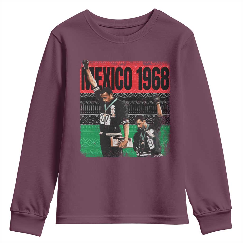 Black Power Salute 1968 Youth Sweatshirt Black History Month Civil Rights Movement - Wonder Print Shop