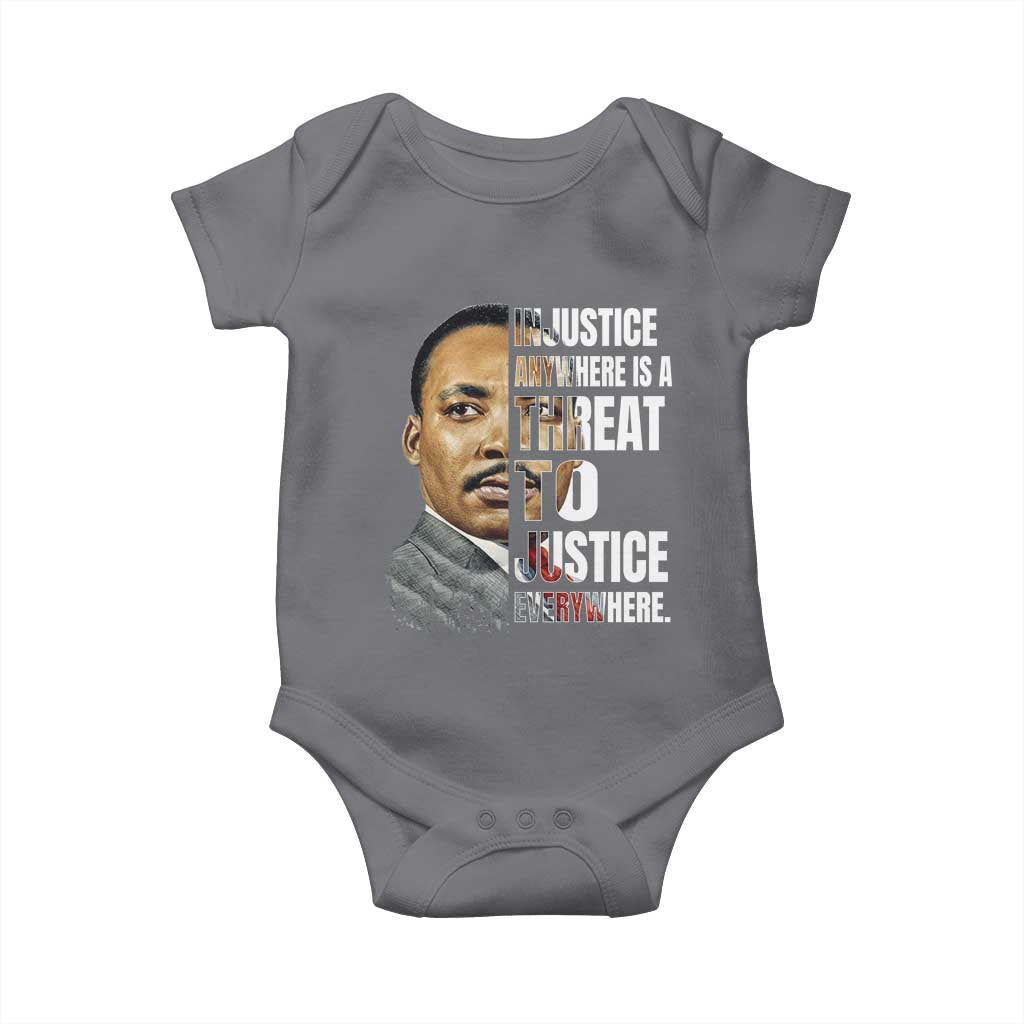 Martin Luther King Jr. Baby Onesie Civil Rights Injustice Anywhere Is a Threat To Justice Everywhere