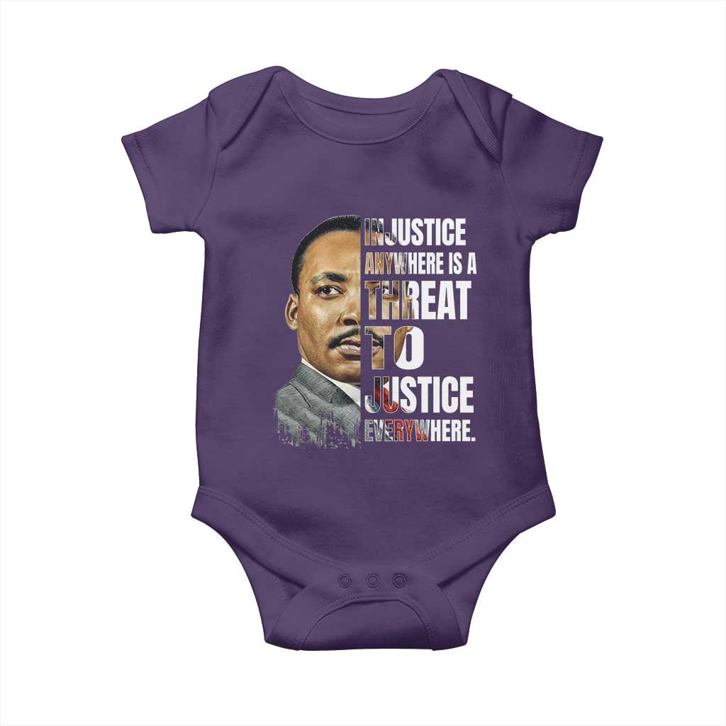 Martin Luther King Jr. Baby Onesie Civil Rights Injustice Anywhere Is a Threat To Justice Everywhere