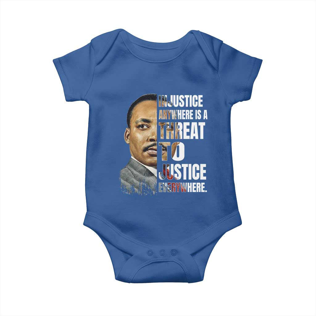 Martin Luther King Jr. Baby Onesie Civil Rights Injustice Anywhere Is a Threat To Justice Everywhere