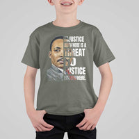 Martin Luther King Jr. T Shirt For Kid Civil Rights Injustice Anywhere Is a Threat To Justice Everywhere