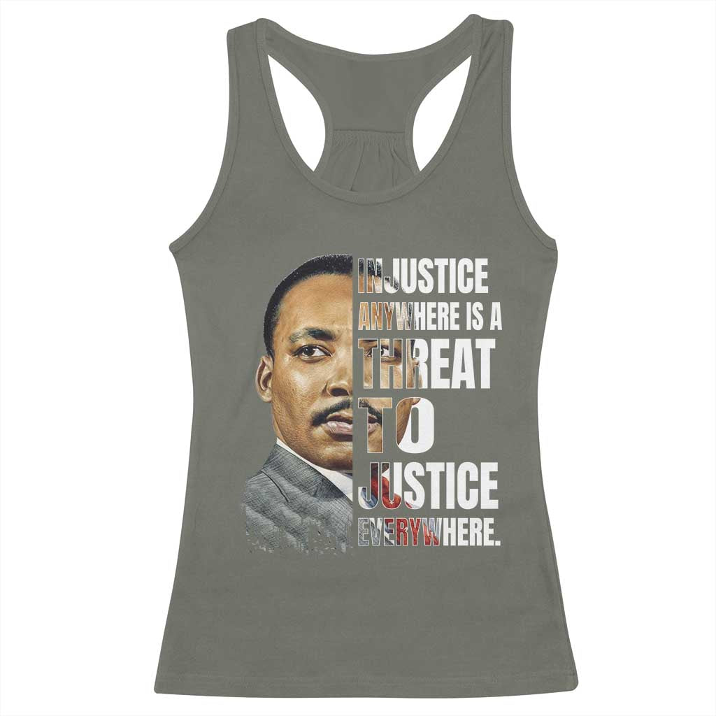 Martin Luther King Jr. Racerback Tank Top Civil Rights Injustice Anywhere Is a Threat To Justice Everywhere