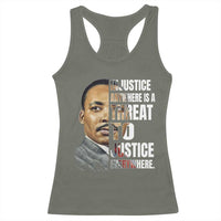 Martin Luther King Jr. Racerback Tank Top Civil Rights Injustice Anywhere Is a Threat To Justice Everywhere