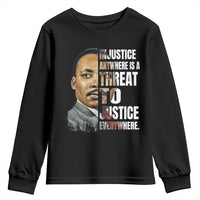 Martin Luther King Jr. Youth Sweatshirt Civil Rights Injustice Anywhere Is a Threat To Justice Everywhere