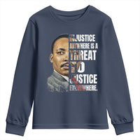 Martin Luther King Jr. Youth Sweatshirt Civil Rights Injustice Anywhere Is a Threat To Justice Everywhere