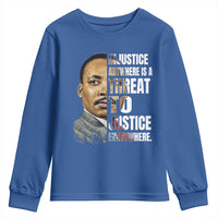 Martin Luther King Jr. Youth Sweatshirt Civil Rights Injustice Anywhere Is a Threat To Justice Everywhere