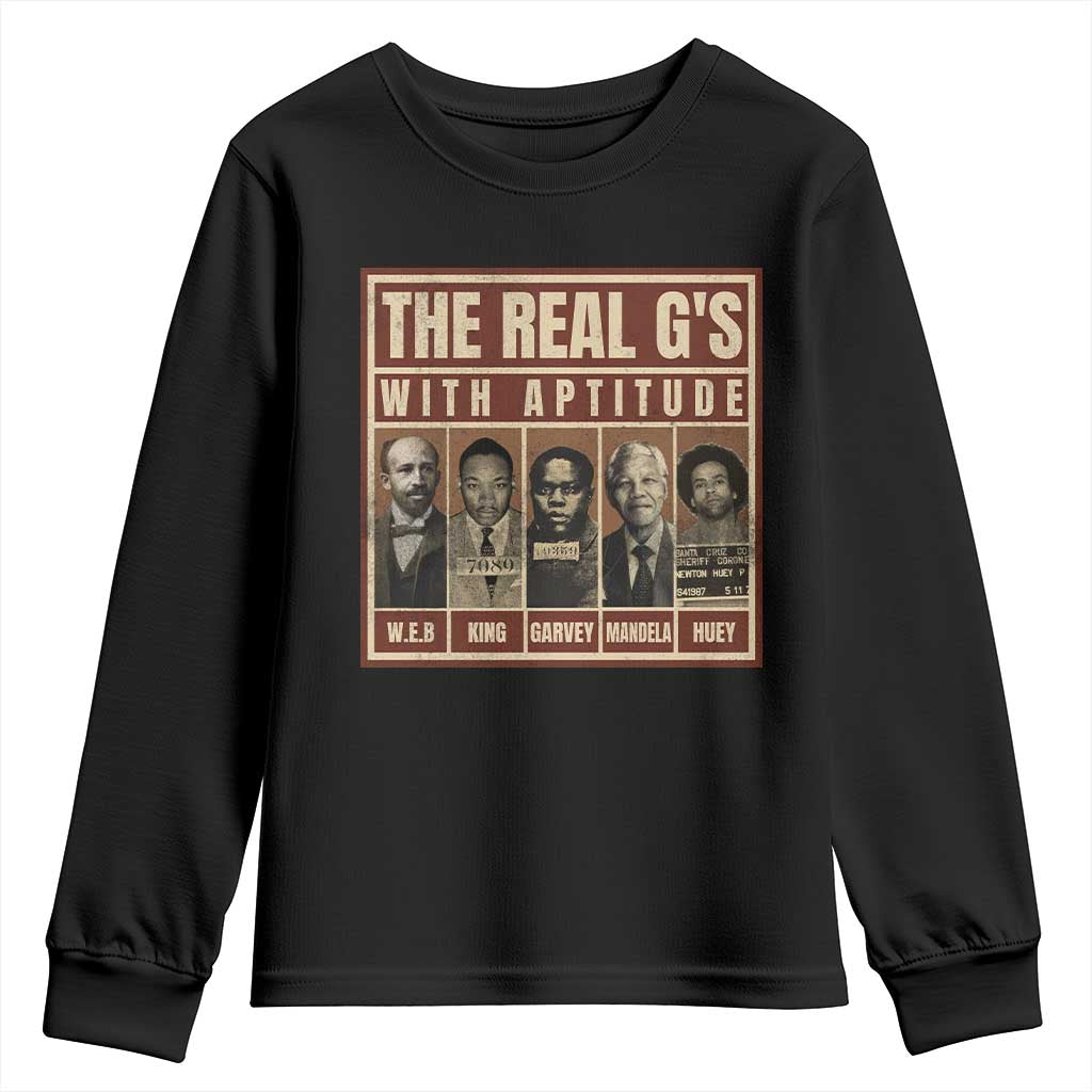 Black History Month Youth Sweatshirt The Real G's Black Leaders