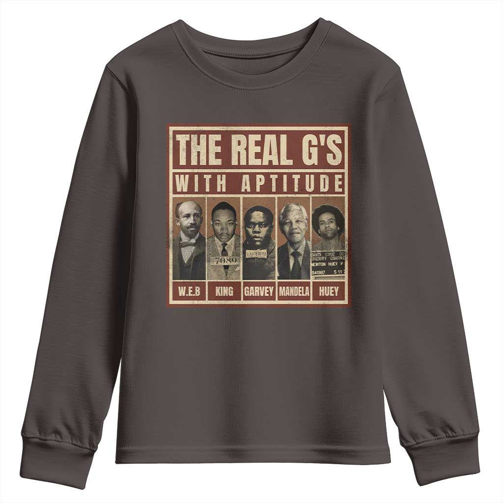 Black History Month Youth Sweatshirt The Real G's Black Leaders
