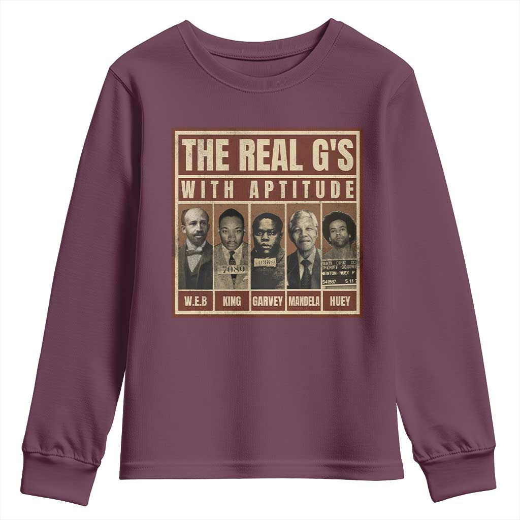 Black History Month Youth Sweatshirt The Real G's Black Leaders